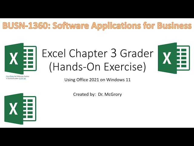Excel Chapter 3 Grader Hands-on Exercise