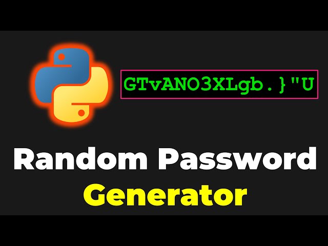 Python Project for Beginners - Random Password Generator