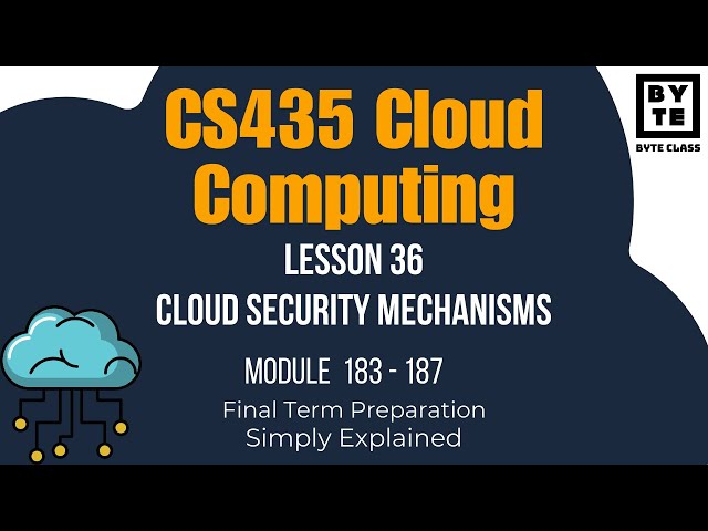 CS435 Cloud Computing | Lecture 36 | Final Term Preparation | Byte Class