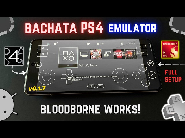 NEW Bachata S4 [PS4] Emulator on Any Android Phone, Bloodborne TEST - Full Setup! it works?