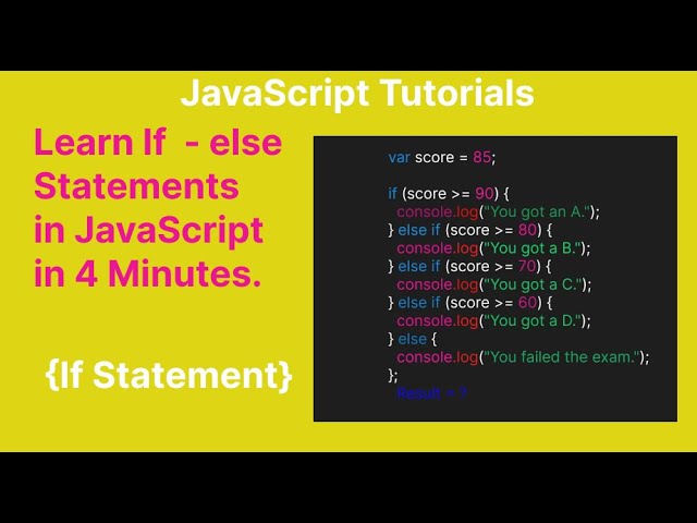 Mastering if-else Statements in JavaScript: Making Smart Decisions in Your Code.