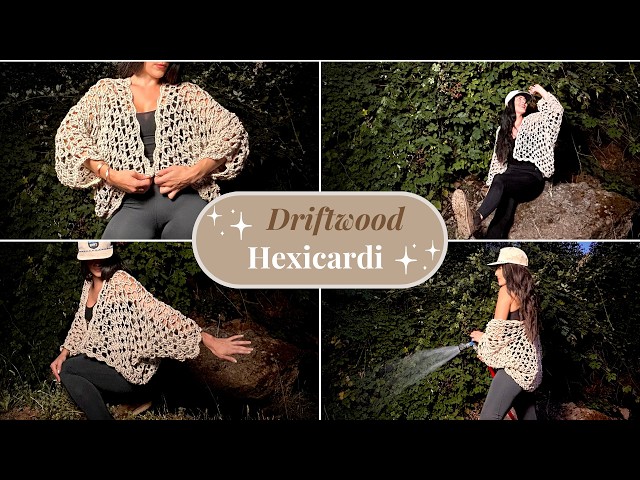 Viral-Style Hexicardi with a twist | Boho Crochet Driftwood Cardigan