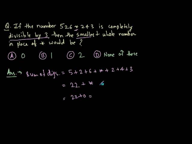QT 05 Tests for Divisibility