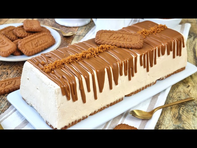 Lotus Biscoff Ice Cream Cake: Egg-Free! Condensed Milk-Free! Gelatin-Free!