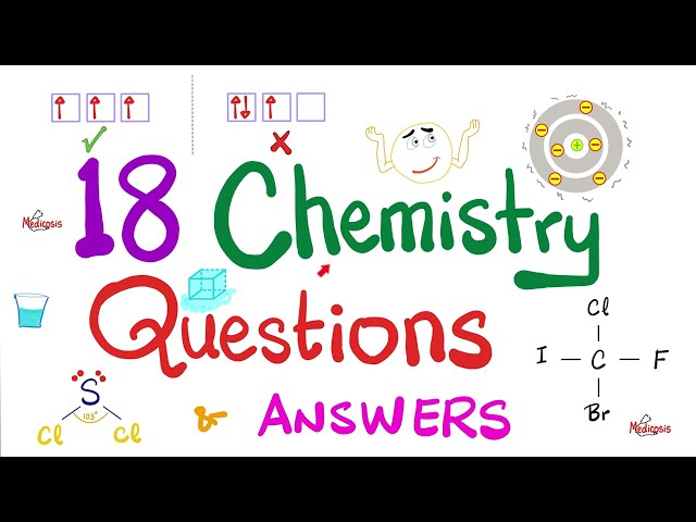 18 General Chemistry Questions for MCAT, DAT, AP Exams