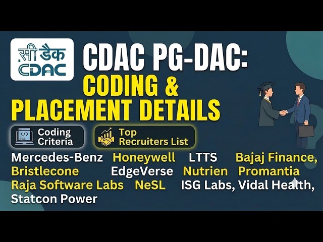 Title: 🎓 PG-DAC 2025–2026 Placement Companies 🚀 | Companies That Visited for PG-DAC Students 💼