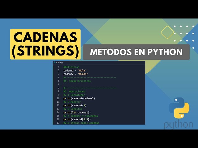 Aprende todo sobre CADENAS (Strings) en PYTHON
