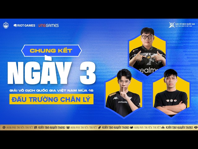 🔴 NGÀY 3 – CHUNG KẾT VÔ ĐỊCH QUỐC GIA | RRQ YBY1, VP MARIS, RRQ ASTA1,... | ĐTCL MÙA 16