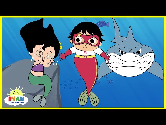 Ryan Merboy Helps Mermaids Cartoon Animation for Kids!!!