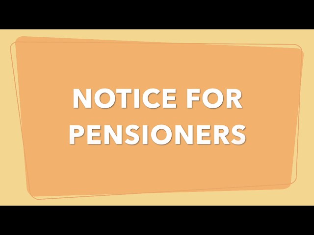 Important Notice for Pensioners & Family Pensioners -  CPAO