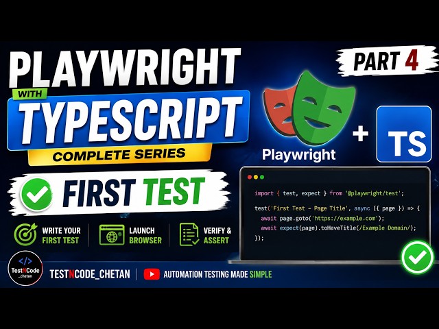 Playwright with TypeScript – First Test | Write & Run Your First Automation Test 🚀