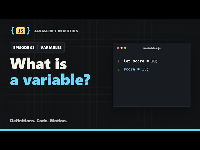 Episode 03: What is a variable?