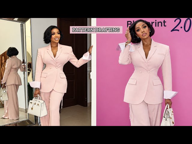 How to Draft This Fitted Blazer Jacket | Full Pattern Drafting Tutorial