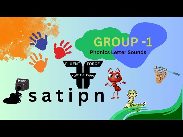 JOLLY PHONICS GROUP 1- S,A,T,I,P, N SONGS | Fluent Forge KOMAL SHARMA