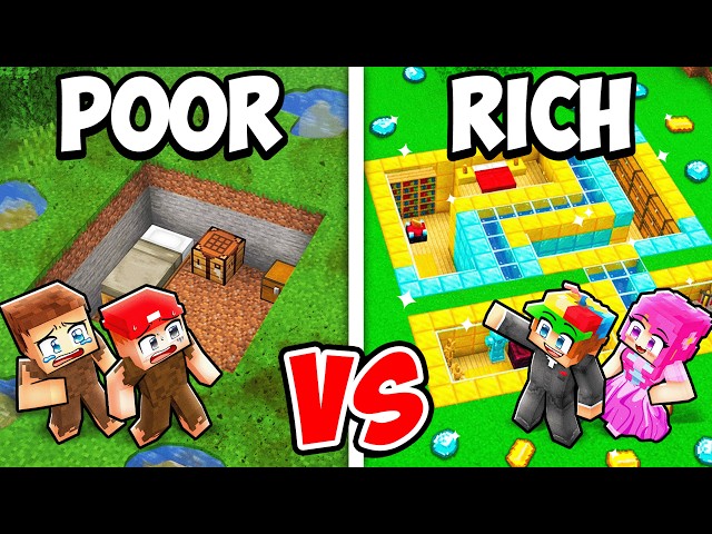 POOR vs RICH Secret Underground Base!