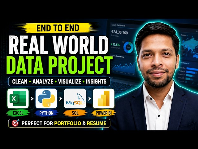 Learn Data Analytics in One Project | Excel, Python, SQL & Power BI