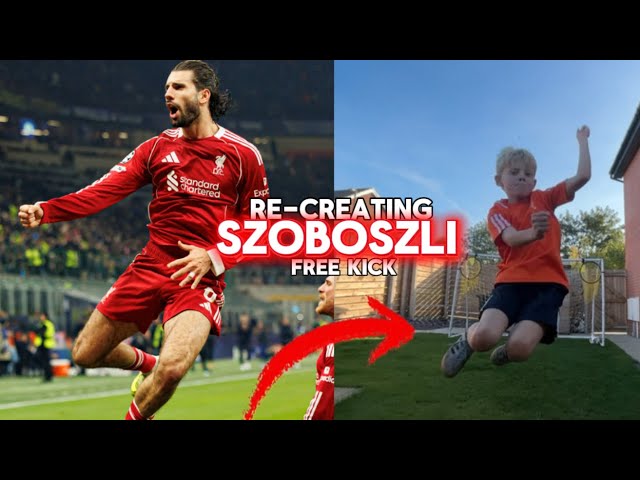 RE-CREATING SZOBOSZLI FREE KICK ❤️⚽️🔥#edit#football#soccer#viral#shorts#video#liverpool