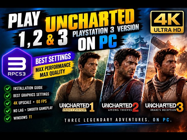 Play Uncharted 1, 2 & 3 on PC in 4K 2026