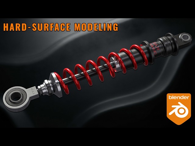 Blender Shock Absorber Modeling Tutorial | Clean Hard-Surface Workflow