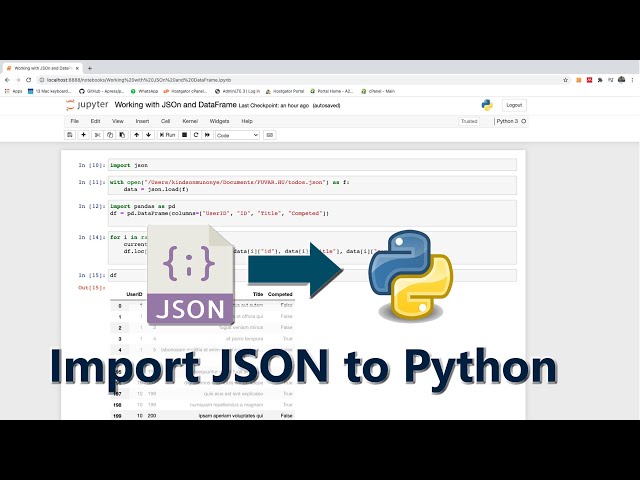 How to Import JSON Data into Python with Jupyter Notebook