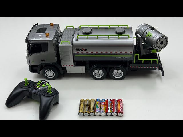 Unboxing city RC fog cannon truck,cool RC Lamborghini sports car,EV special police car,RC fire truck
