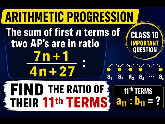 The Sum of First n Terms of Two APs Are in Ratio (7n+1):(4n+27) | Find the Ratio of Their 11th Terms