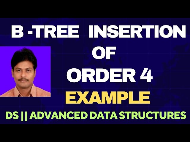 B-Tree of Order 4 || B-Tree Insertion of Order 4 | Insertion of Elements into the B-Tree of Order 4