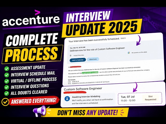 🚨 Accenture Interview Process Explained Python Update | Skill Interview, Final Round
