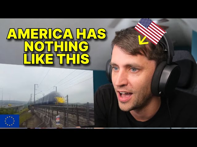 American reacts to European HIGH SPEED TRAINS (for the first time)