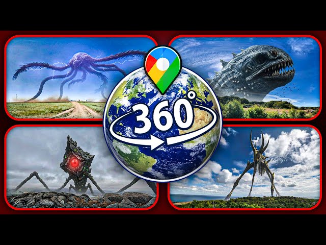 TOP 4: CREEPY Giants Spotted on Google Earth — VR 360°