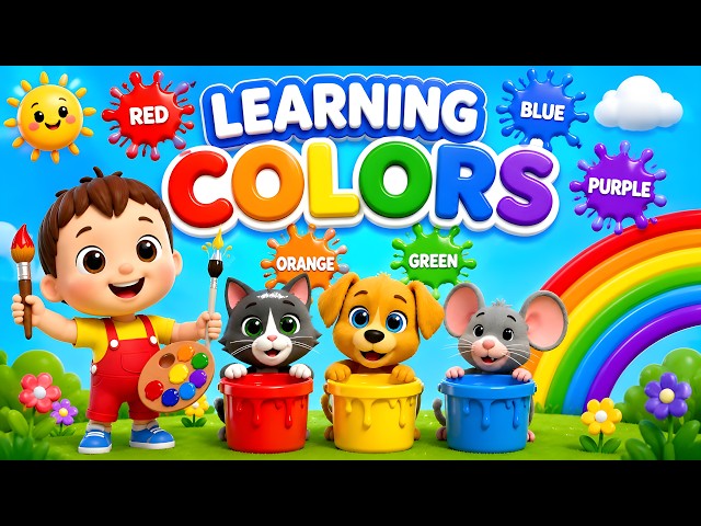 Teach Your Child 10 Basic Colors with Milo | Best 3D Learning Video for Kids