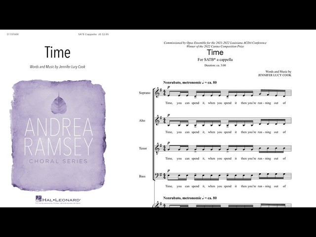 Time | SATB Choir, a cappella | by Jennifer Lucy Cook