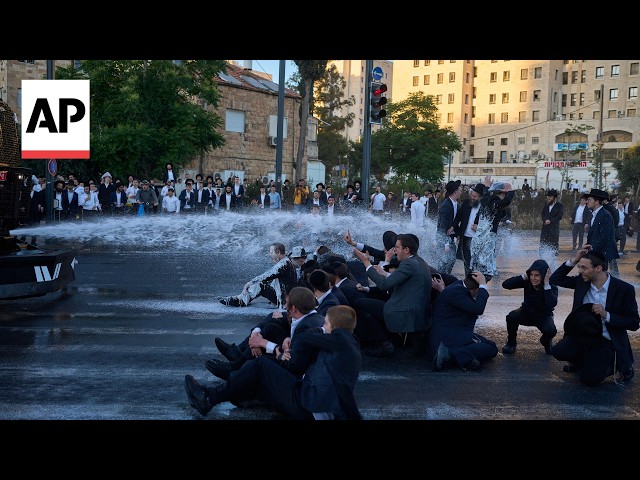 Ultra-Orthodox Israeli protesters block roads and trains over military draft
