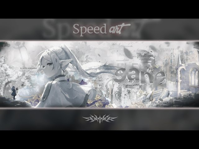 I Made the Cleanest Frieren Header Ever! | ibisPaint X Speedart