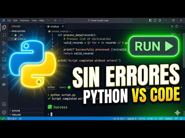 Cómo ejecutar Python en VS Code SIN ERRORES (GUÍA RÁPIDA)