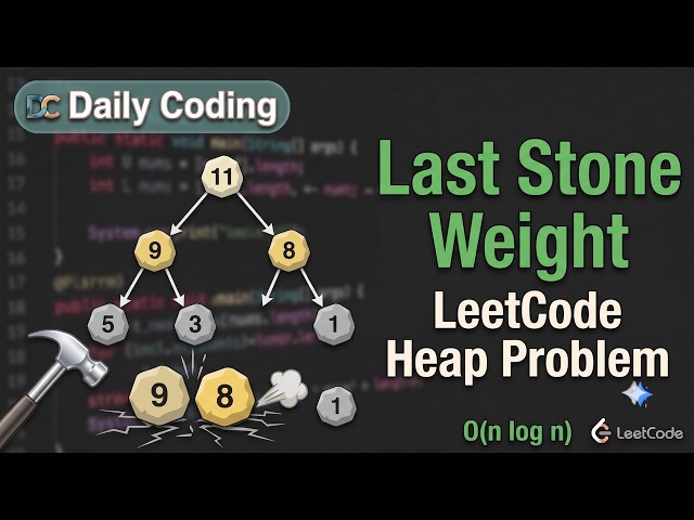 🔥 LeetCode 1046 | Last Stone Weight | Heap (Priority Queue) Explained | Java DSA #dsa #leetcode