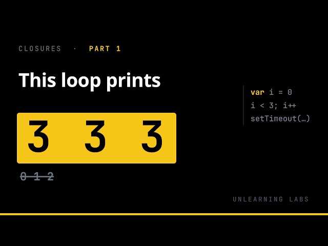 JavaScript Closure - The Interview Answer - Part 1