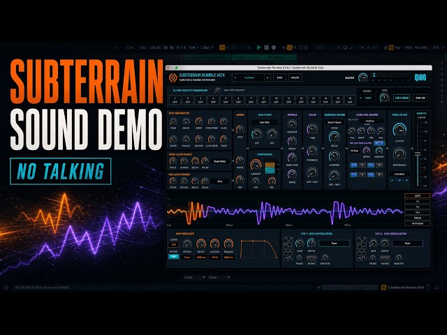 Subterrain Rumble Kick (VST3 plugin) - Sound Demo - No talking!