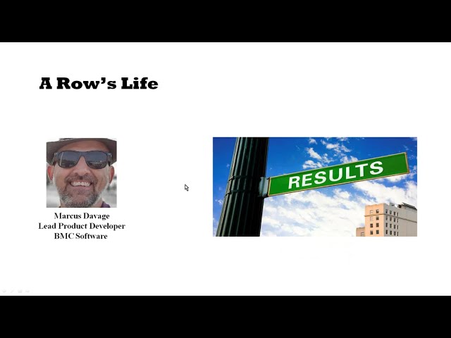 The DB2Night Show Episode #Z133: A Row’s Life