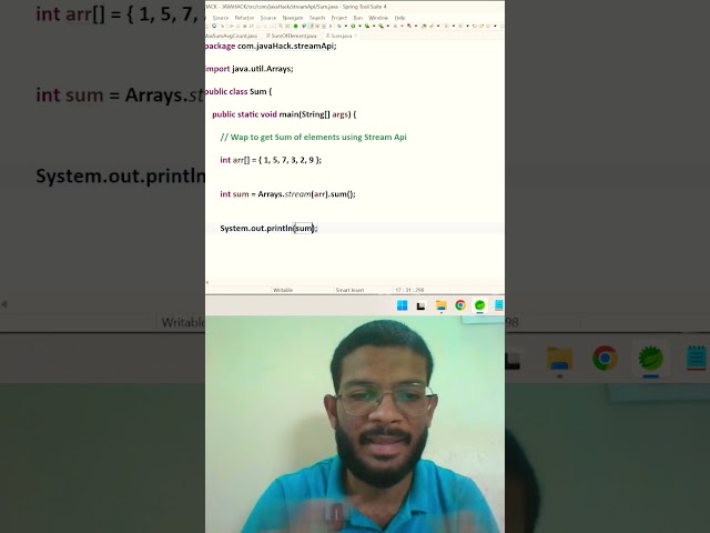 Sum of the elements using stream api | java 8 | java