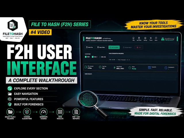 #4 File To Hash (F2H) User Interface Explained | Complete UI Overview | #cybersecurity