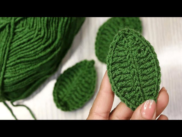 Crochet Leaf pattern for beginners #crocheting