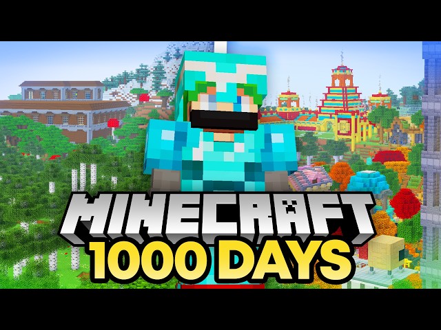 I Survived 1000 Days in Minecraft... FULL WORLD TOUR!