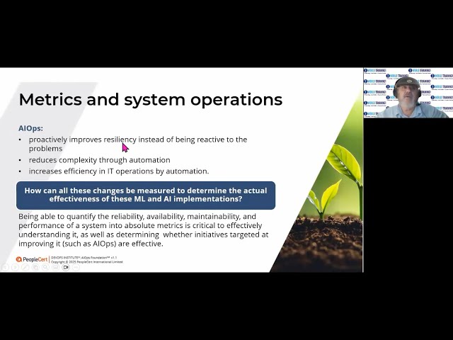 Metrics and Operations | DevOps Institute AIOps Foundation v1.1 | PeopleCert | 1WorldTraining.com