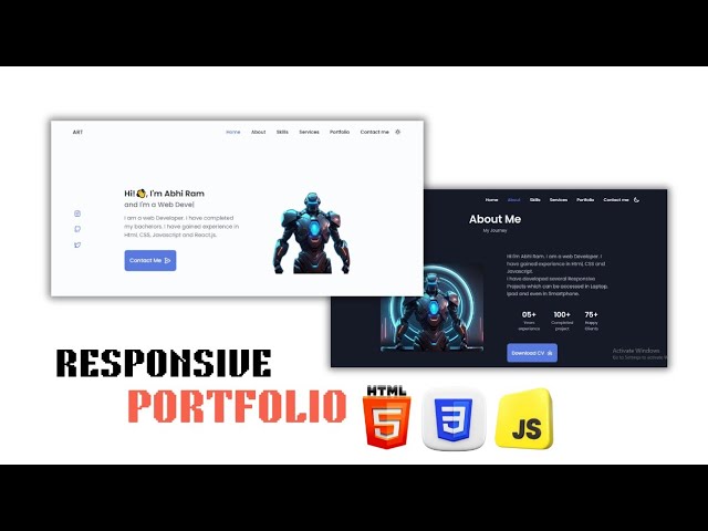 How to Create a Responsive Portfolio website using html css Js Full Tutorial Beginners to Advanced