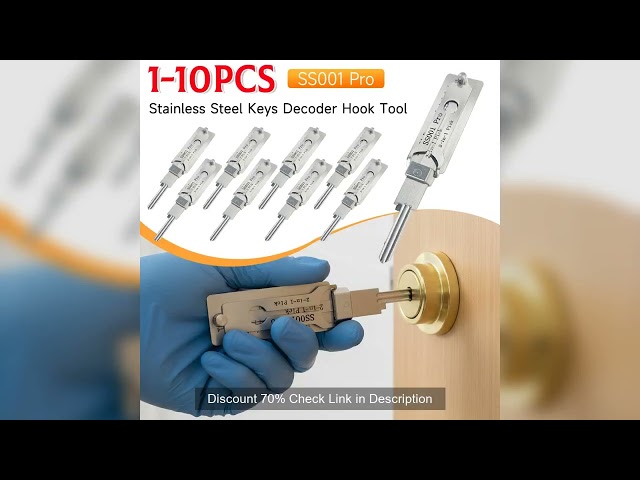 Lockpicking Lock Decoder SS001 O-ring Pickup Kit Pick Locksmith Tools Key Decoder Precision Hook Doo