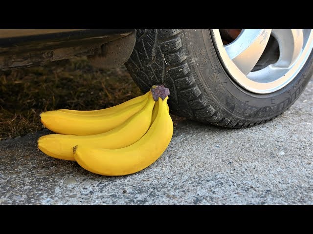 EXPERIMENT CAR vs BANANA Crushing Crunchy & Soft Things by Car!