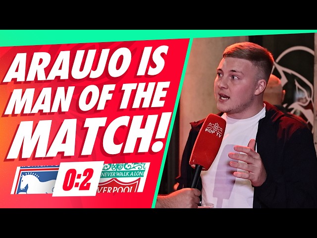 'ARAUJO IS MAN OF THE MATCH!' | Ipswich 0-2 Liverpool | Jimmy | Fan Cam