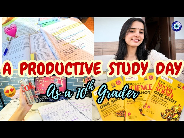 My Realistic After School Study Day As A CBSE 10th Grader 🌻💗 | Aesthetic Study Vlog
