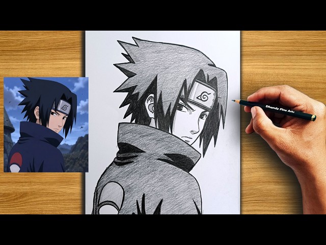 How to draw Sasuke Uchiha for beginners | Anime Drawing Tutorial | Learn to Drawing step by step